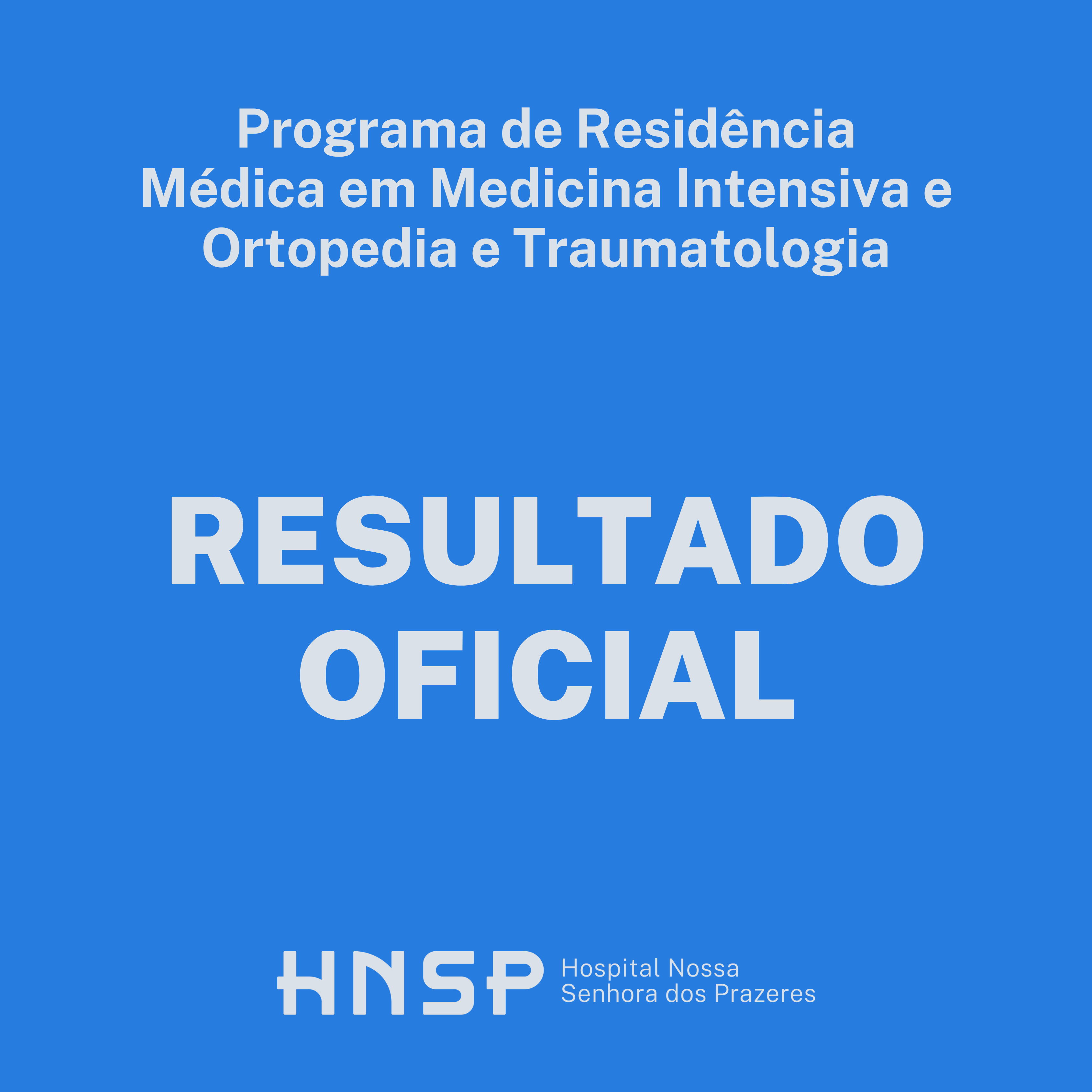 Resultado Oficial - Programa de Residência Médica